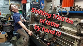 MOVING A LATHE SINGLE HANDEDLY & DRO BRIDGEPORT QUILL