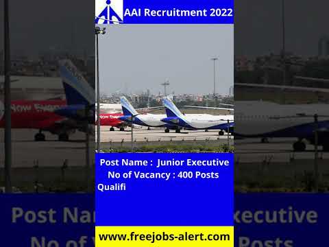 #AAI Recruitment 2022 | 400 Junior Executive Posts | Graduation Pass Only | Apply Online Now #Shorts