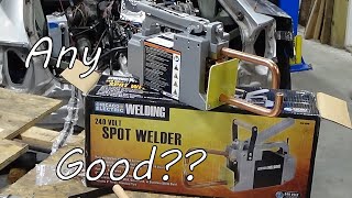Harbor Freight Spot welder, first use and thoughts. body panel welding.