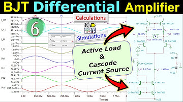 BJT-differentiaalversterker met actieve belasting en cascode-stroombron 💡 Voorbeeld 6