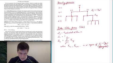 Galton-Watson processes (Lecture 6)