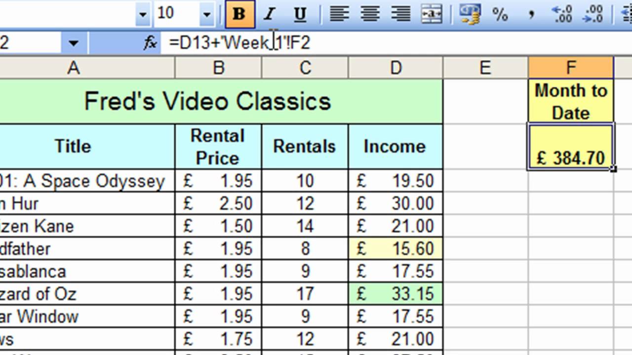 beginners free excel worksheets