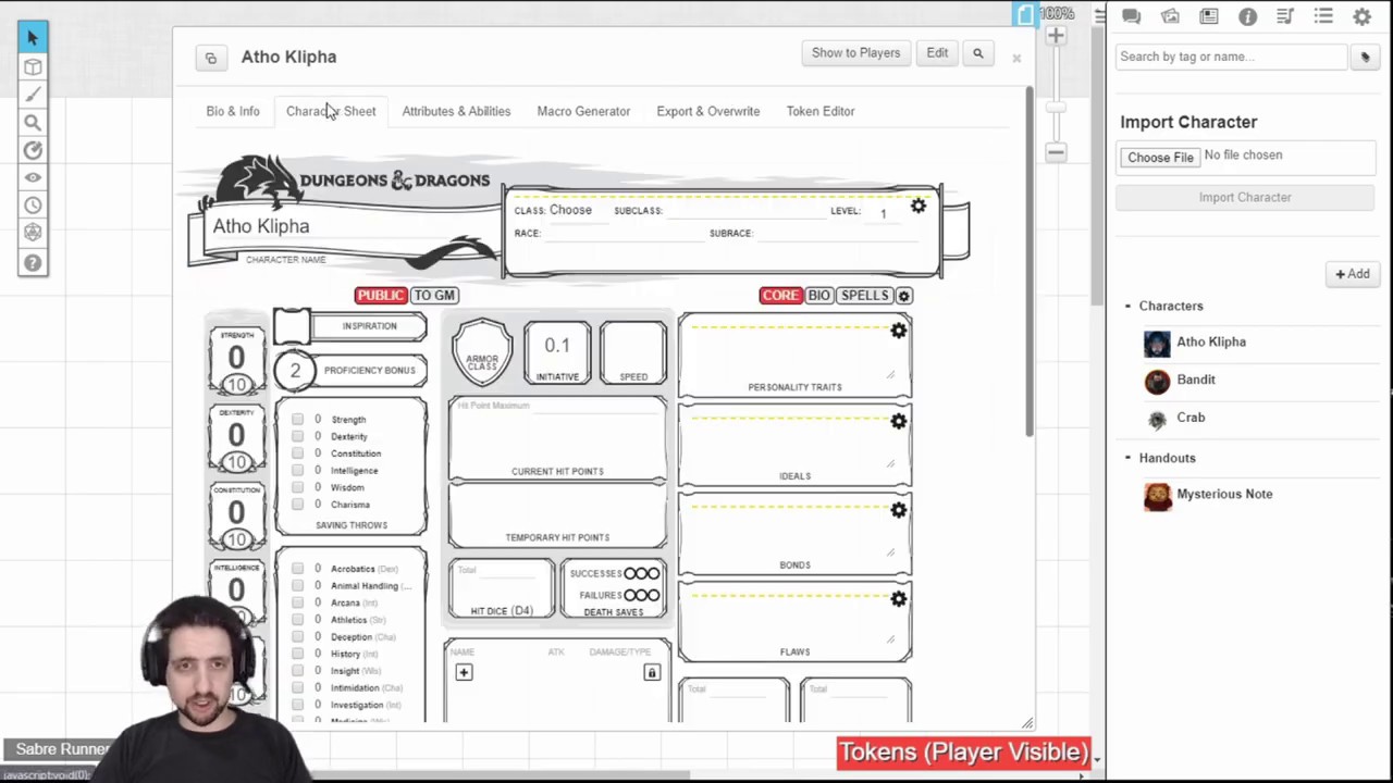 Roll20 Master Part 5.3, The Journal YouTube