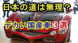 【衝撃】国産乗用車なのに大型車サイズの道しか走れない！デカい国産車3選！