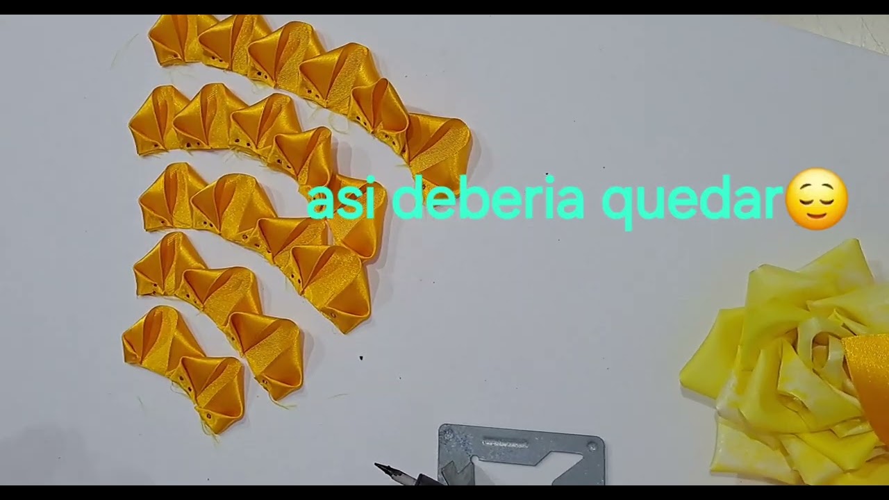 Rosa con cinta paso a paso