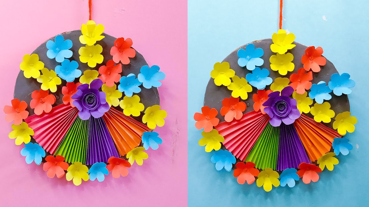 paper crafts for home decoration flowers / wall hanging with paper