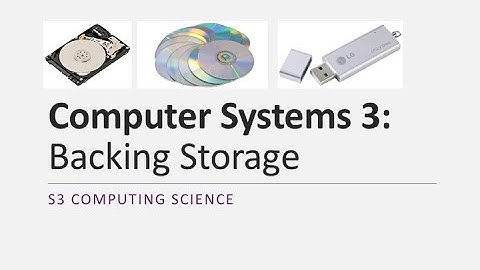 S3: Computer Systems 3: Backing Storage