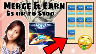 SPACE WAR || Earn up to $100 just by playing this merge and idle game! screenshot 1