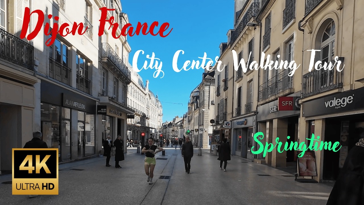 Dijon France City Center Walk Through – In Spring