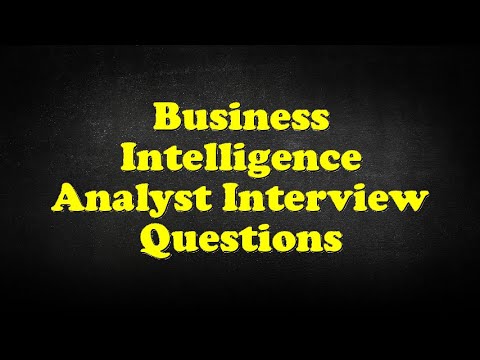 business intelligence analyst interview questions