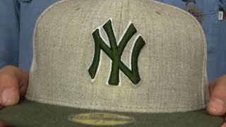 Yankees '2T-HEATHER ACTION' Tan-Olive Fitted Hat by New Era