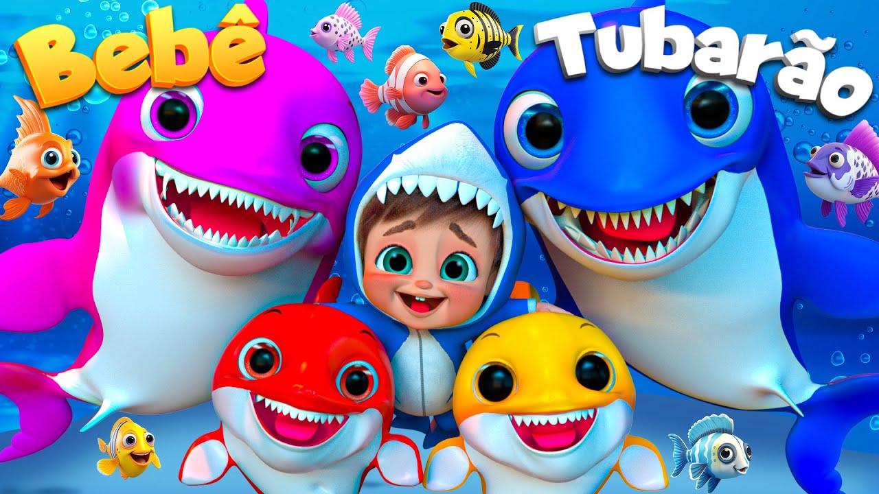 Bebê Tubarão e seus Amigos Marinhos @SuperLucaPortugues #rimasinfantis #musicasinfantis #bebetubarao
