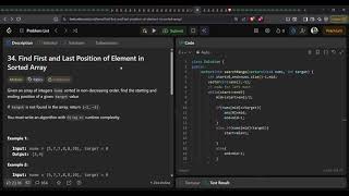 Find First and Last Position of Element in Sorted Array | LeetCode 34 Solution in C++