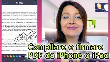 Come compilare e firmare Pdf con iPhone o iPad con iOS9