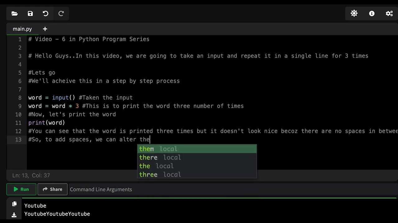 String Repetition - Python - YouTube