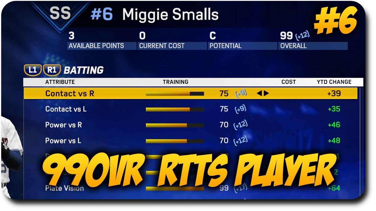 MLB The Show 17 "How to get your RTTS Player to 99 Overall FREE and EASY!!" Road to the Show