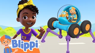 To The Race Track! | Blippi and Meekah Podcast | Moonbug Kids - Fun Stories and Colors