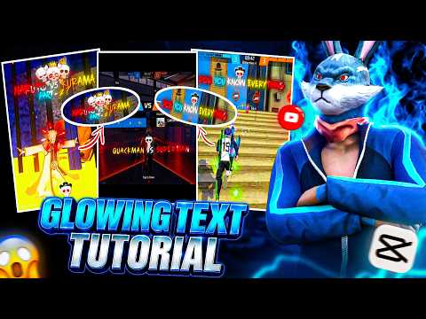 Free Fire Glow Text Tutorial 🔥 | Premium Text Editing Like Big YouTubers 😈 | CapCut Tutorial