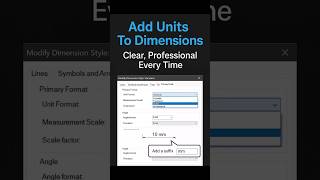 Add mm or in to Every Dimension Automatically #AutoCAD #DIMSTYLE #Workflow