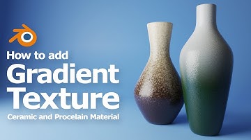 Blender How to Add Gradient Texture Node into Material, Procedural Texture for Ceramic and Porcelain