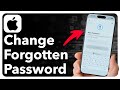 How To Change Apple ID Password If Forgotten