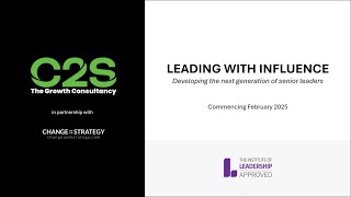 C2S Leading with Influence Overview