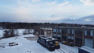 Aerial Tour of CSX in Waterville, Maine  2/17/2024