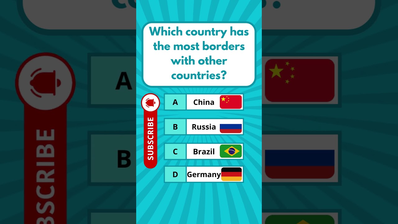 Which country has the most borders with other countries? 