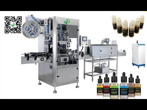 E Liquid Bottle Tamper Evident Sleeving Machine Code Printer sleeve label shrinking equipment
