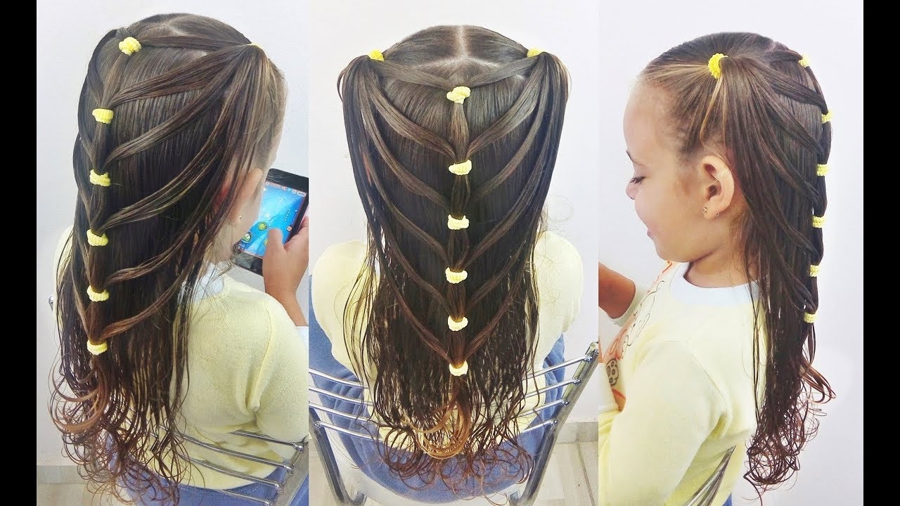 Penteado fácil pra ir a escola 😍#penteadoinfantil #penteadofacil