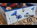 Decoupage tutorial - how to use crackle varnish (crackle medium)