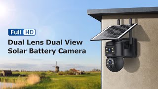 Sectec New Dual Lens Dual View Solar Battery Camera