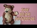 HOW TO MAKE THE BEAR (MASHA CARTOON) CAKE TOPPER FONDANT - ORSO PASTA ZUCCHERO TORTA