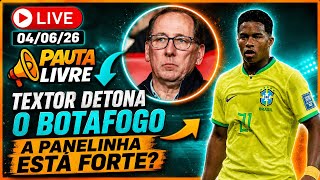 TEXTOR ENTERRA BOTAFOGO | ENDRICK CAÇADO EM TREINO - PauTa Livre