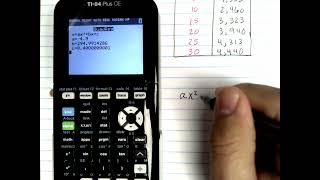 Quadratic Regression TI-84