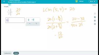 Complex fraction without variables: Problem type 2
