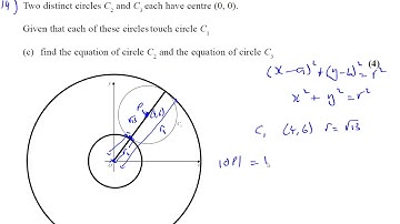 EDEXCEL IAL C12 JUNE 2017 Q14c  Circles