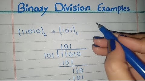 Binary Division Examples, How to do Binary Division in Urdu