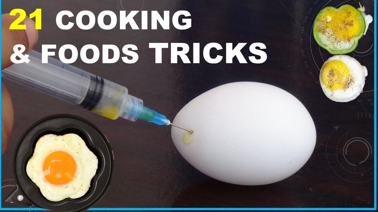 21 Kitchen Hacks and Cooking Tricks/ Food Life Hacks (DIY-2018) - YouTube