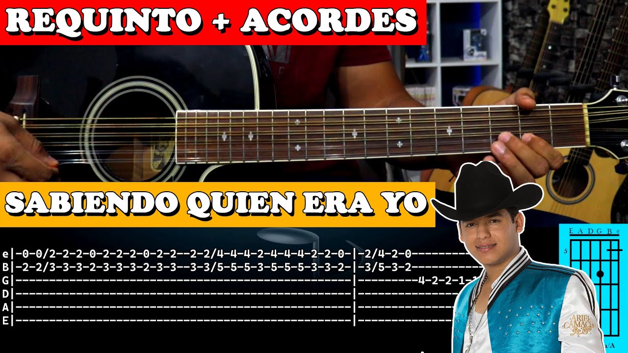 Tutorial | Sabiendo quien era yo | Ariel Camacho | Requinto | Acordes | TABS