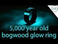 Making a 5000 Year Old Bogwood Glow Ring with a Carbon Fiber Liner