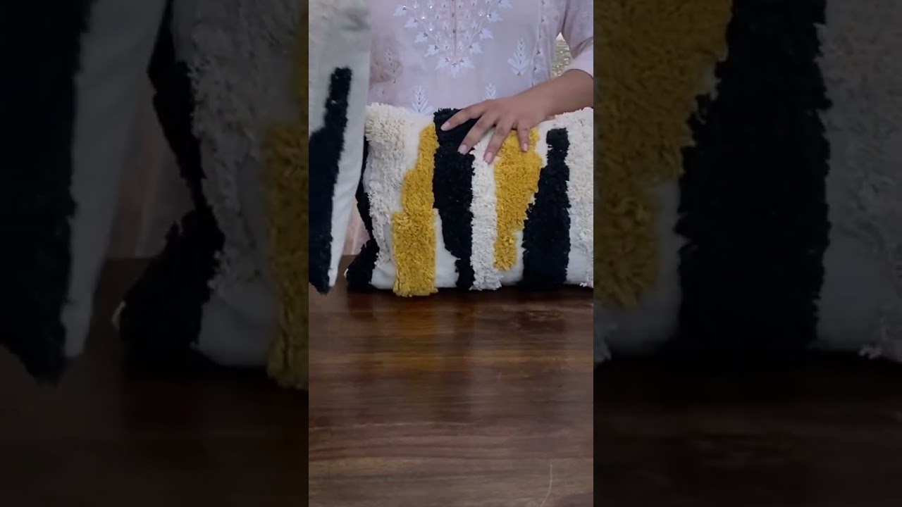 Introducing our stylish and comfortable tufted cotton cushion covers featuring tassels #homedecor