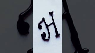 H#writing style#Mehandi se capital letter writing style#art #Mehandi se naam kaise likhen