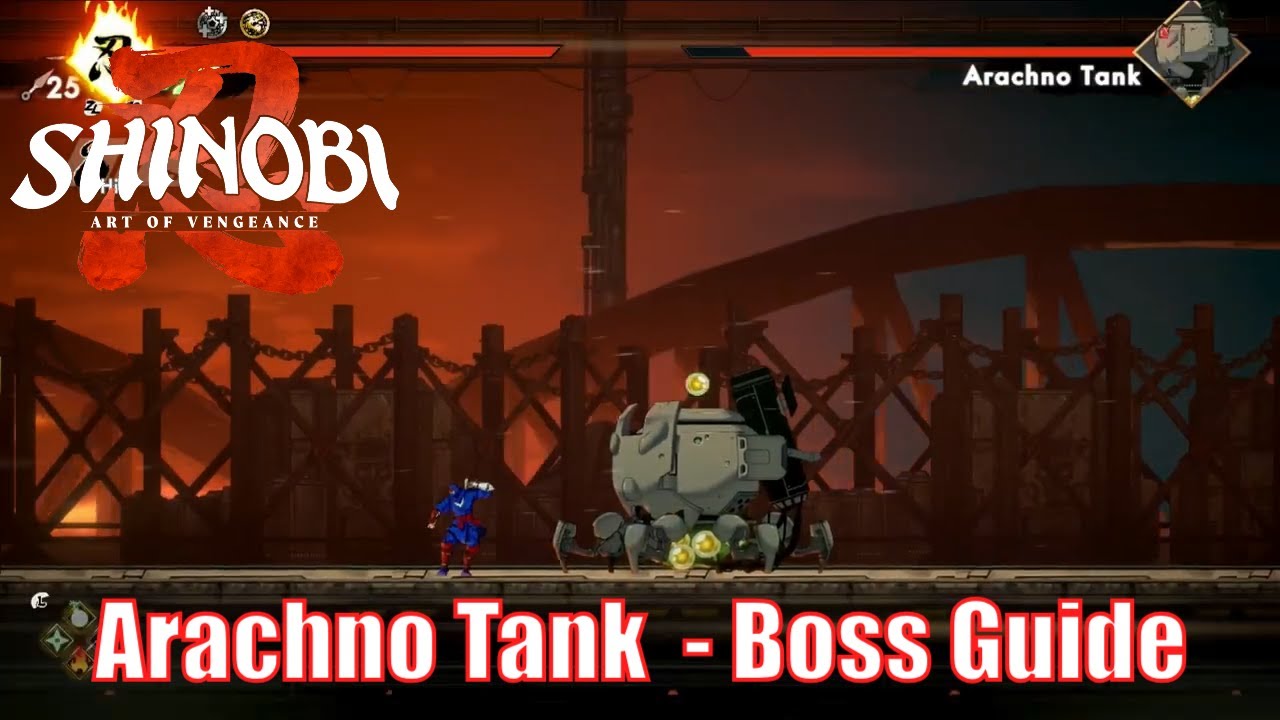 Arachno Tank (Mad Train) - Beginners boss guide | Shinobi: Art of Vengeance