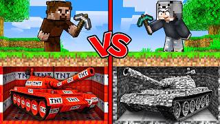 ZENGİN VS FAKİR TANK MADENİ YARIŞI - Minecraft