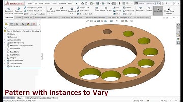 Solidworks Tips | Circular Pattern with Instances to Vary Option