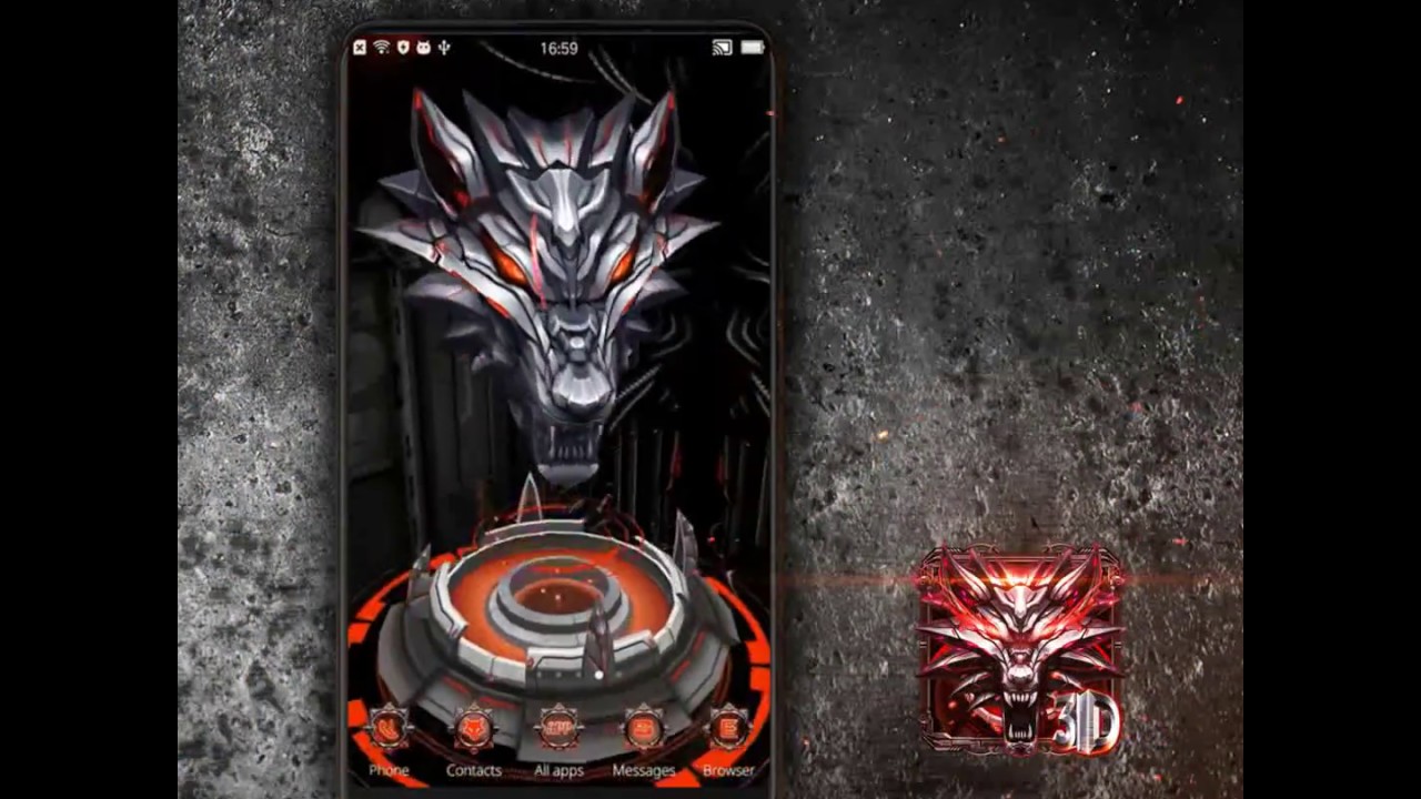 3D Iron Wolf Theme camera iphone 8 plus apk
