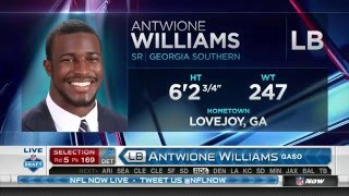 2016 NFL Draft Rd 5 Pk 169 | Detroit Lions Select LB Antwione Williams