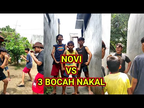 NOVI VS 3 BOCAH NAKAL | VIDEO KOCAK