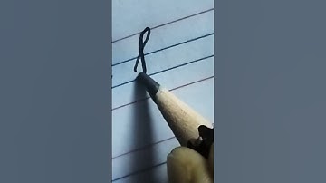 Capital letter "L" in cursive writing / Fine art tutorial